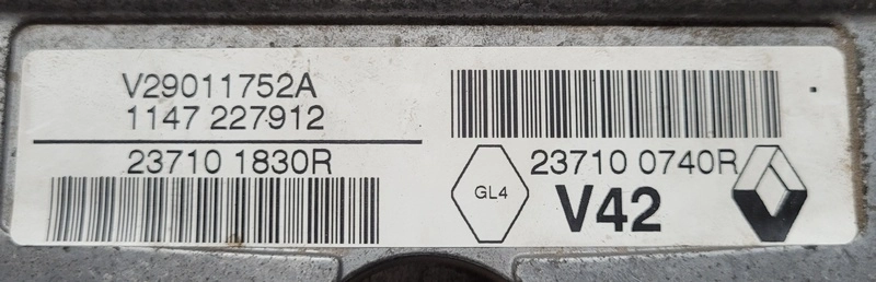 237101830R 237100740R V29011752A 0740R 1831R VALEO V42 DACIA LOGAN 1.6I 2011Y MTgearbox KTAG FULL.rar